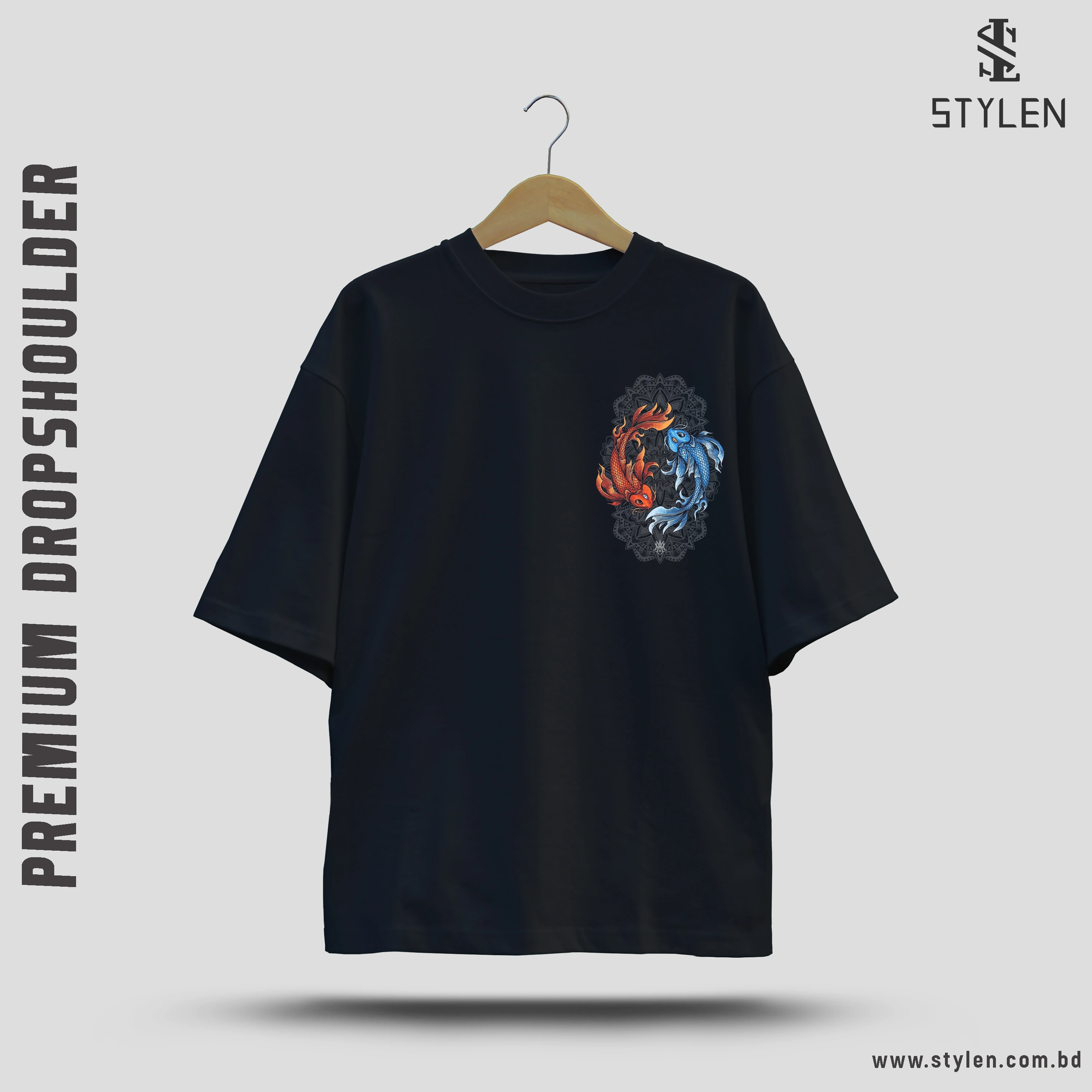 PRINTED DROP SHOULDER