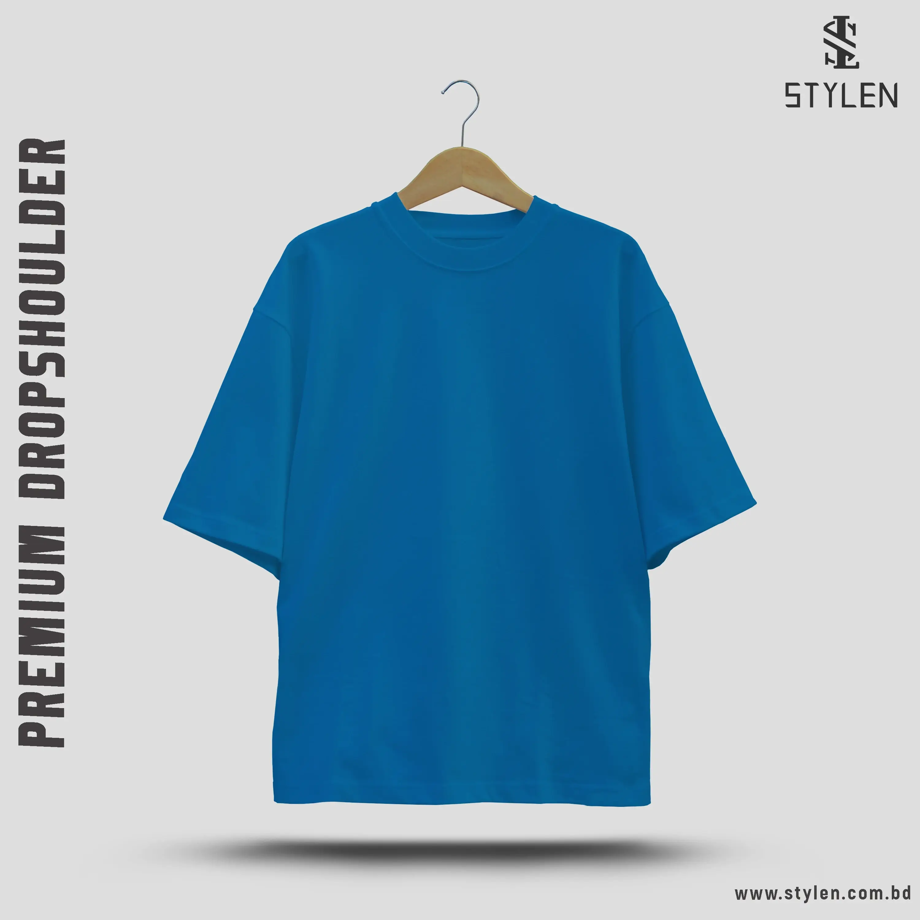 SEA BLUE SOLID DROPSHOULDER