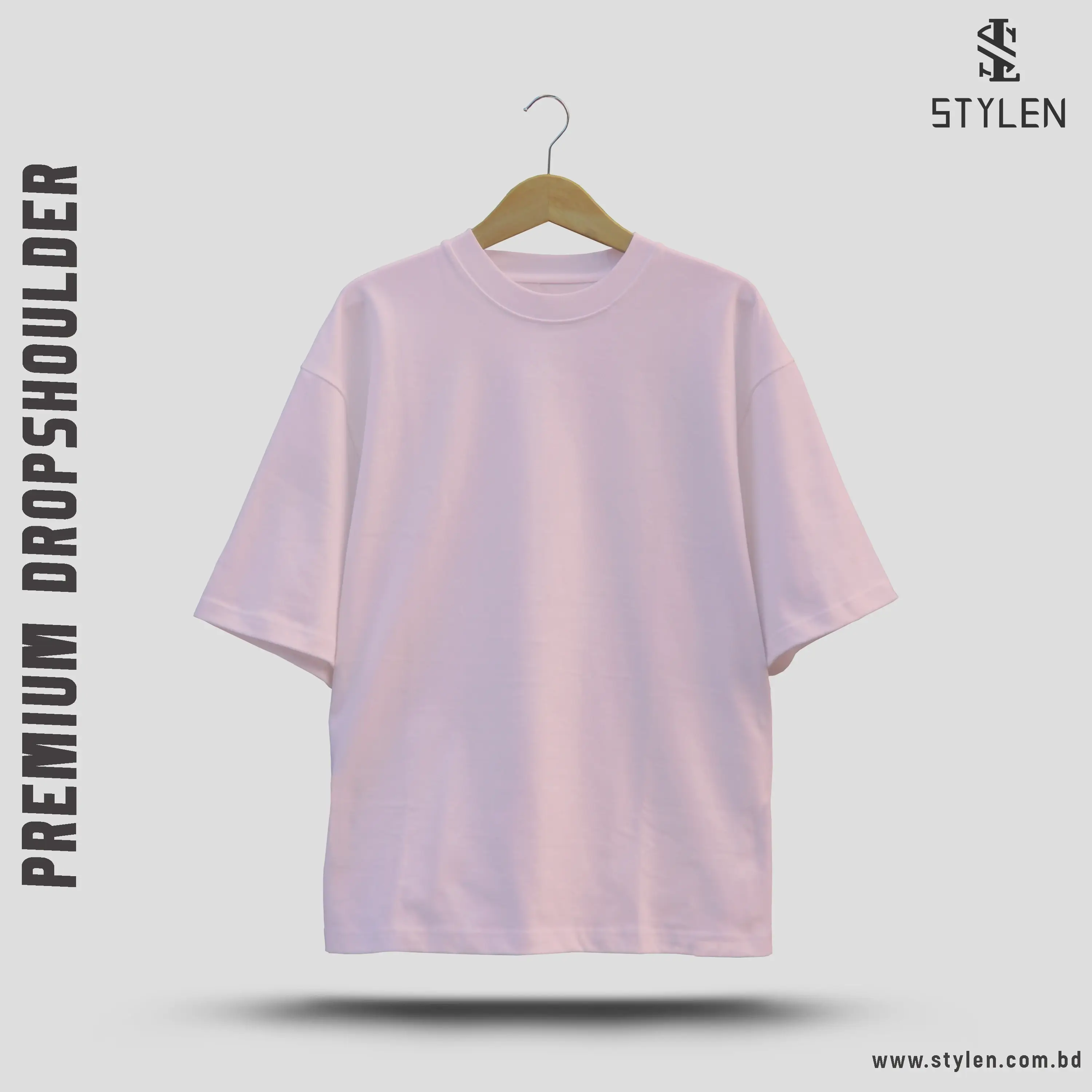 BABY PINK SOLID DROP SHOULDER