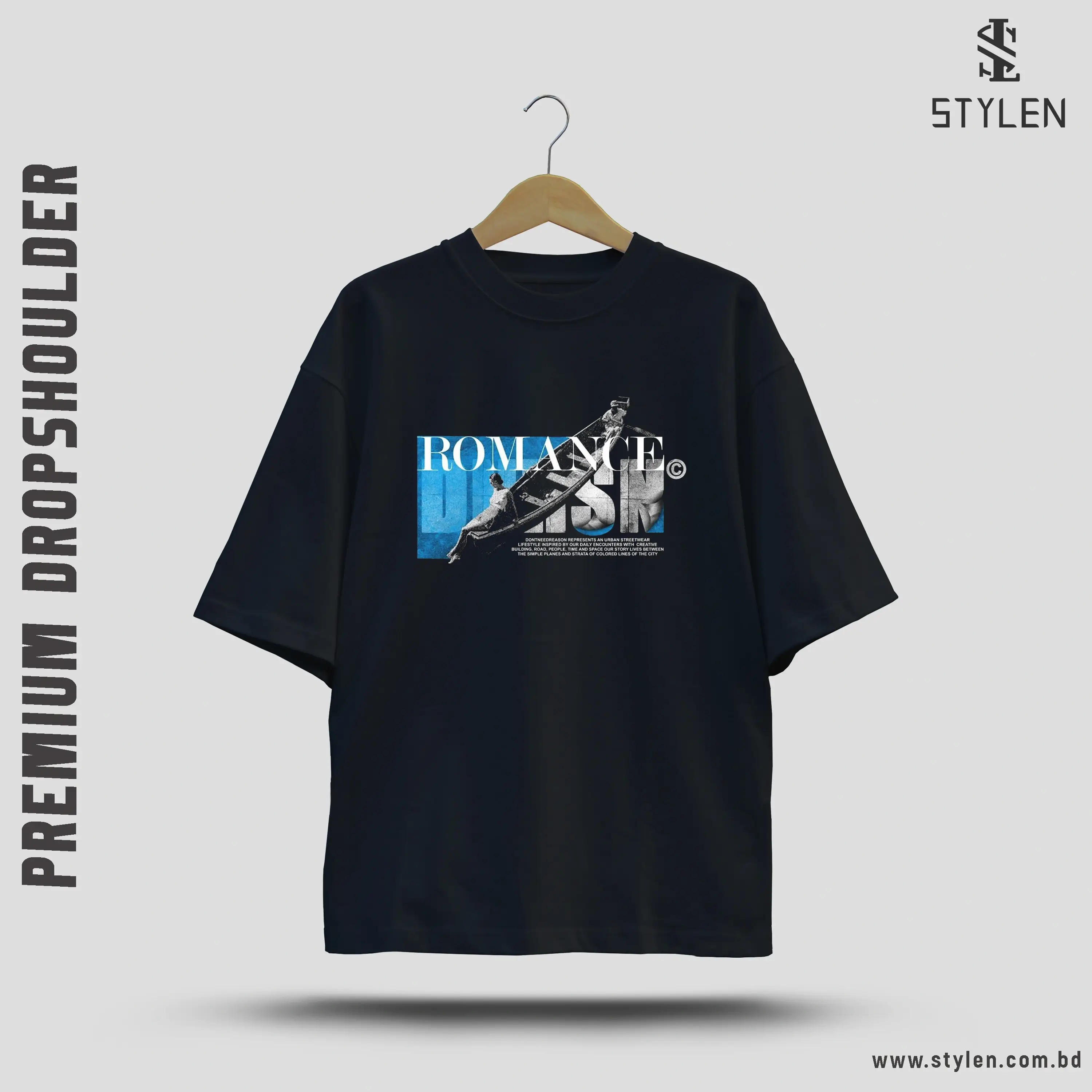 PRINTED DROP SHOULDER