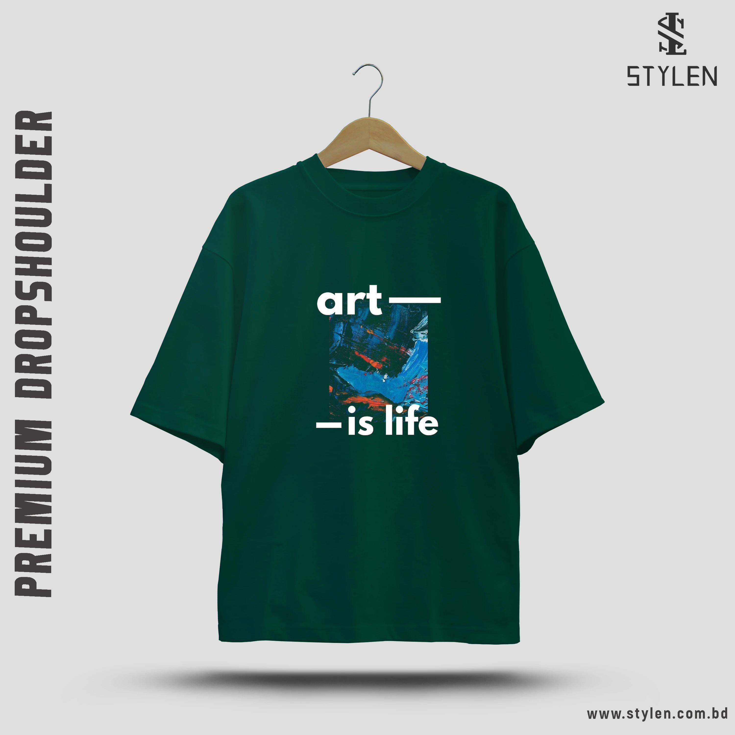 PRINTED DROP SHOULDER