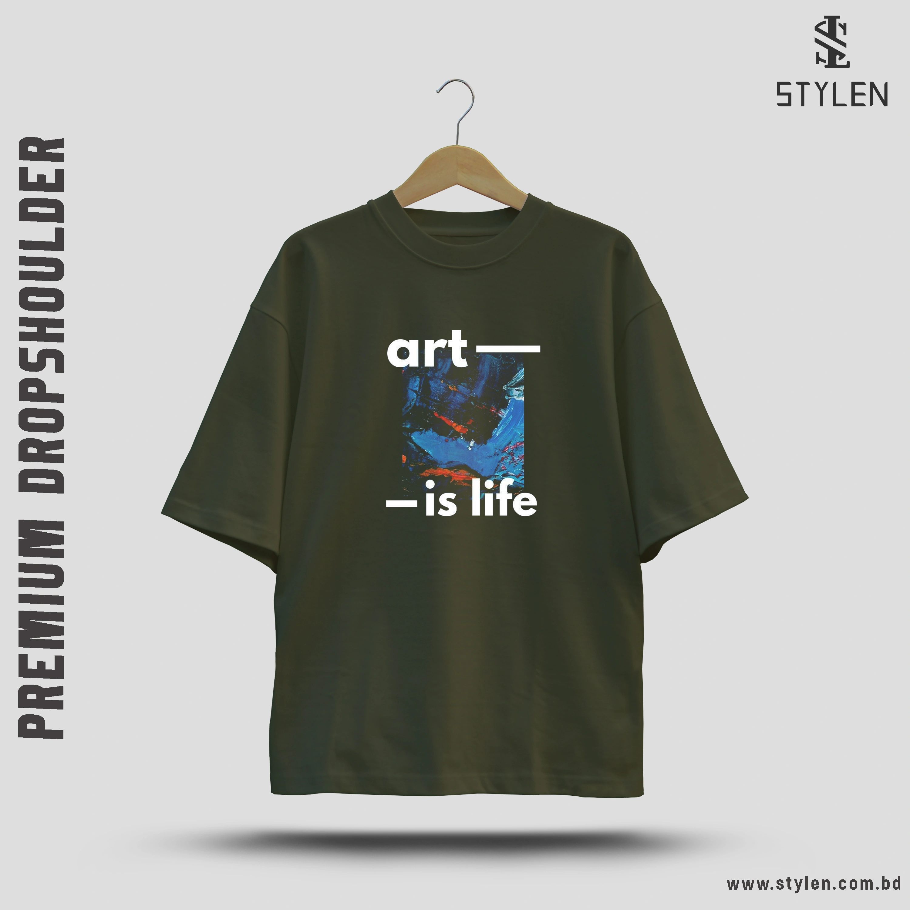 PRINTED DROP SHOULDER