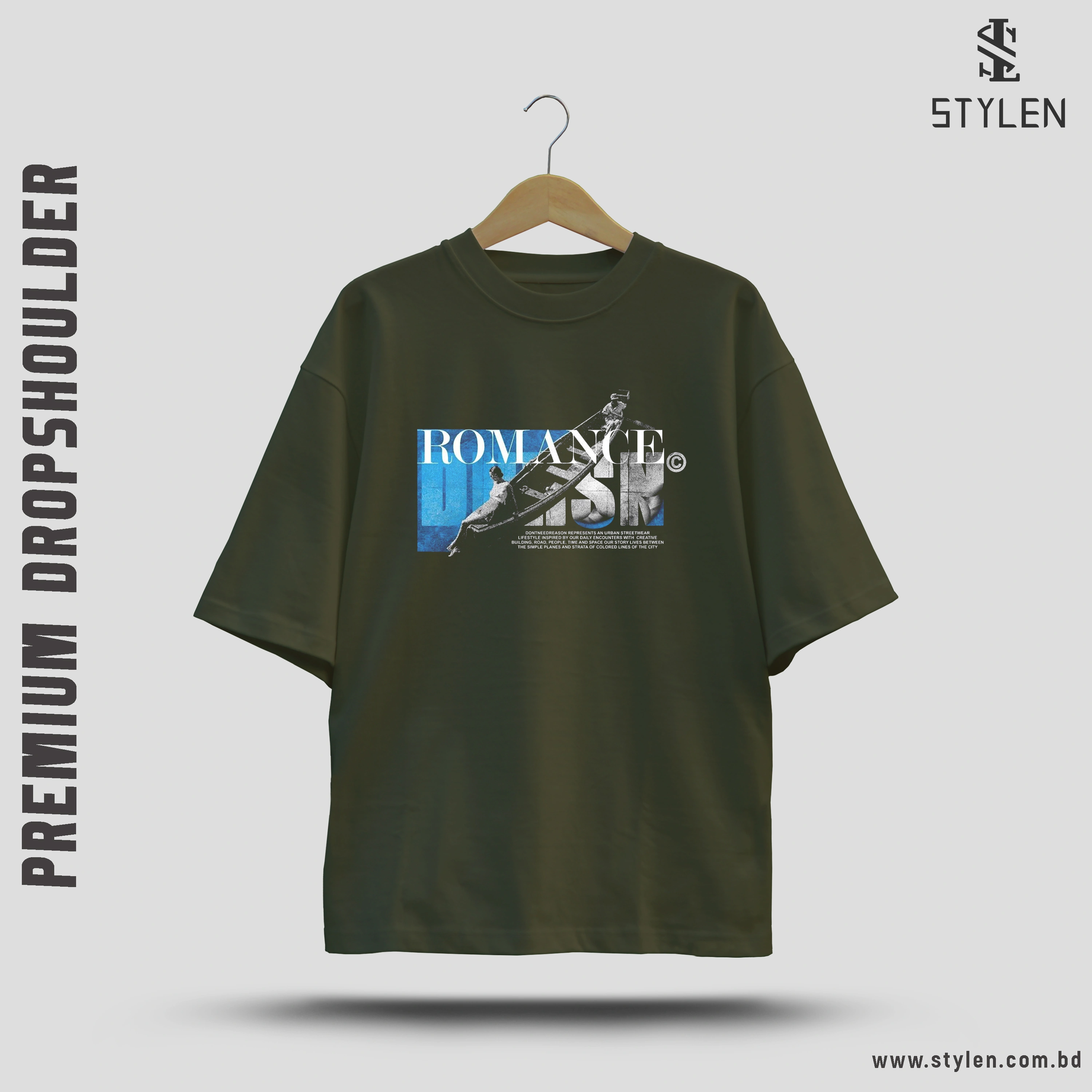 PRINTED DROP SHOULDER