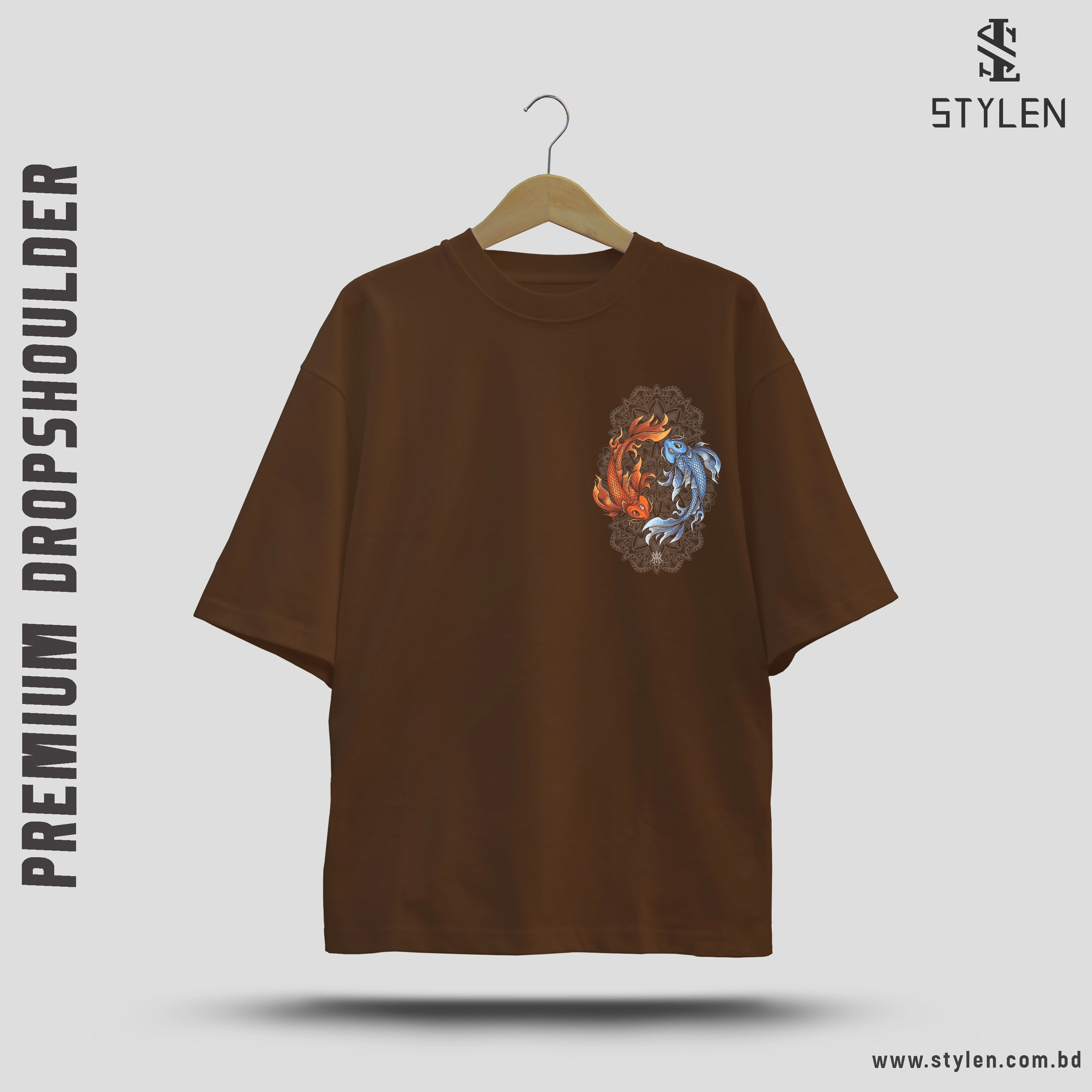 PRINTED DROP SHOULDER