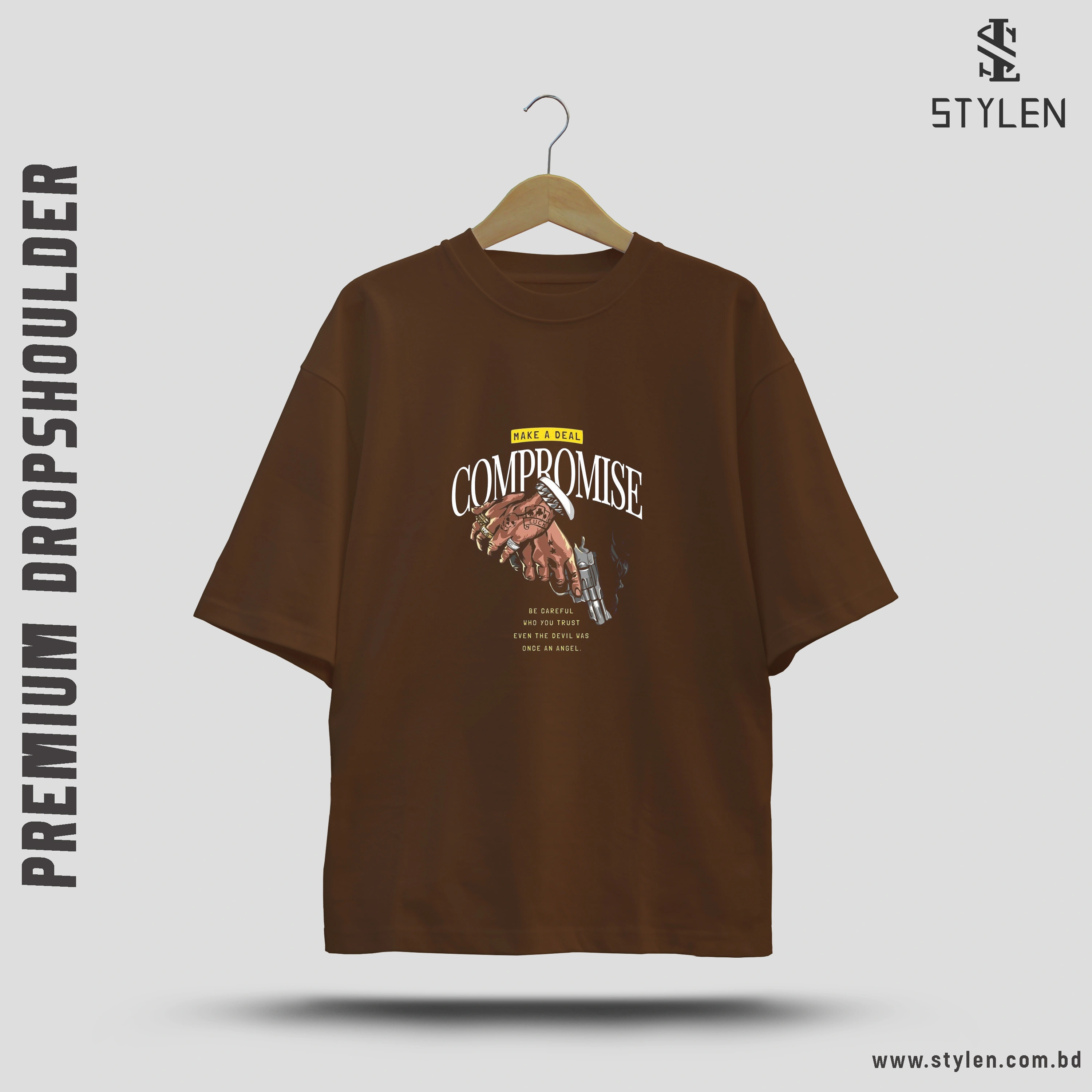 PRINTED DROP SHOULDER