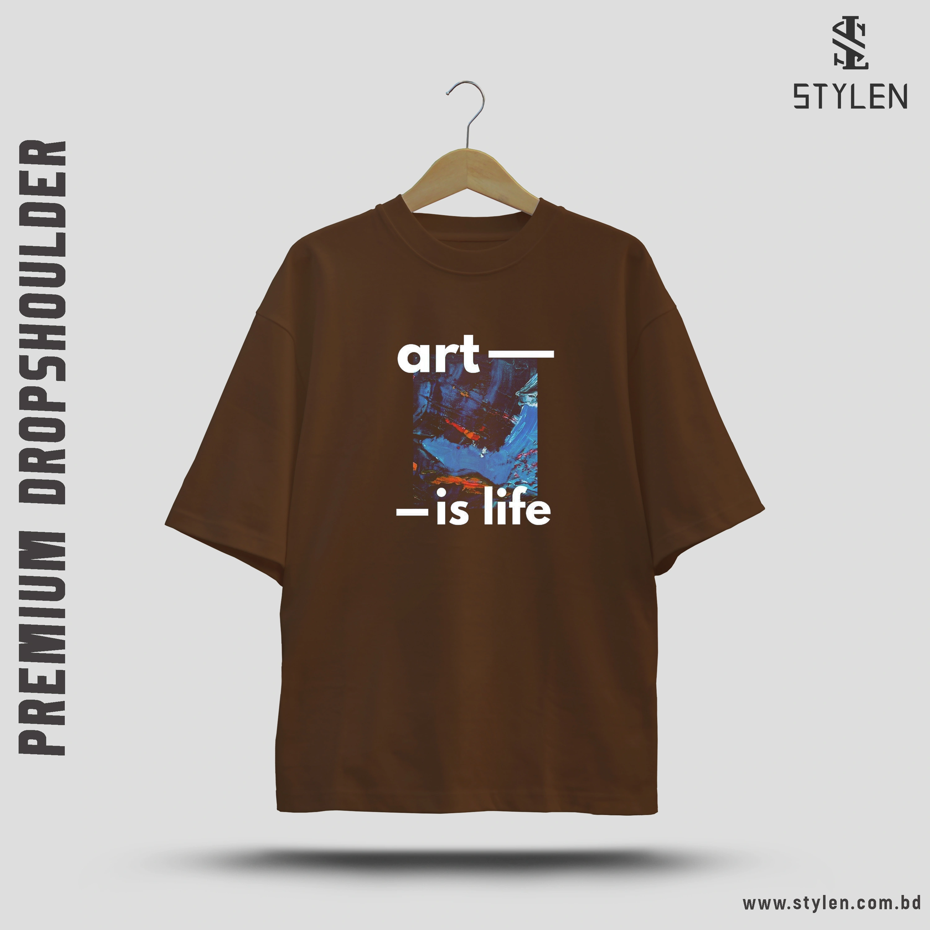 PRINTED DROP SHOULDER