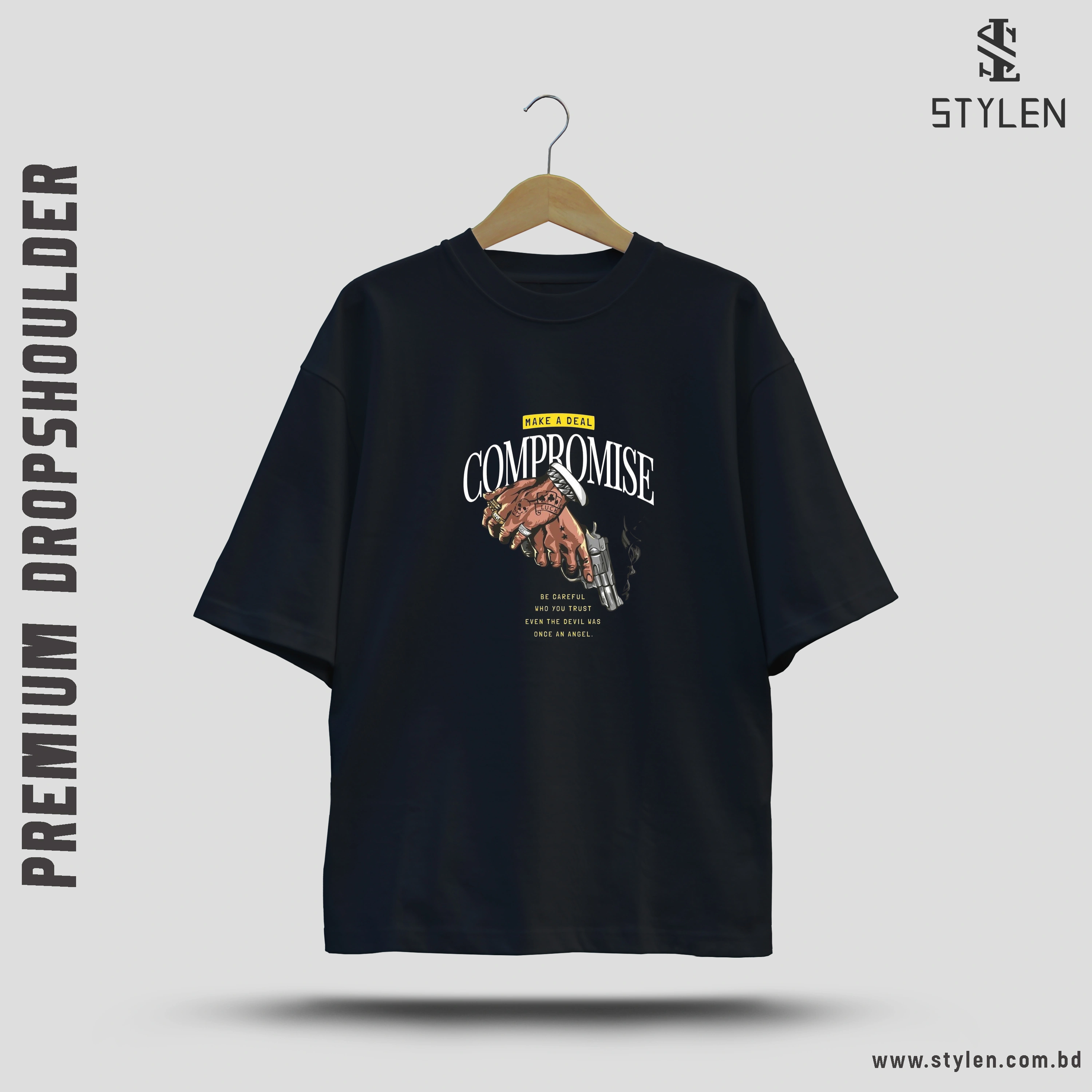 PRINTED DROP SHOULDER