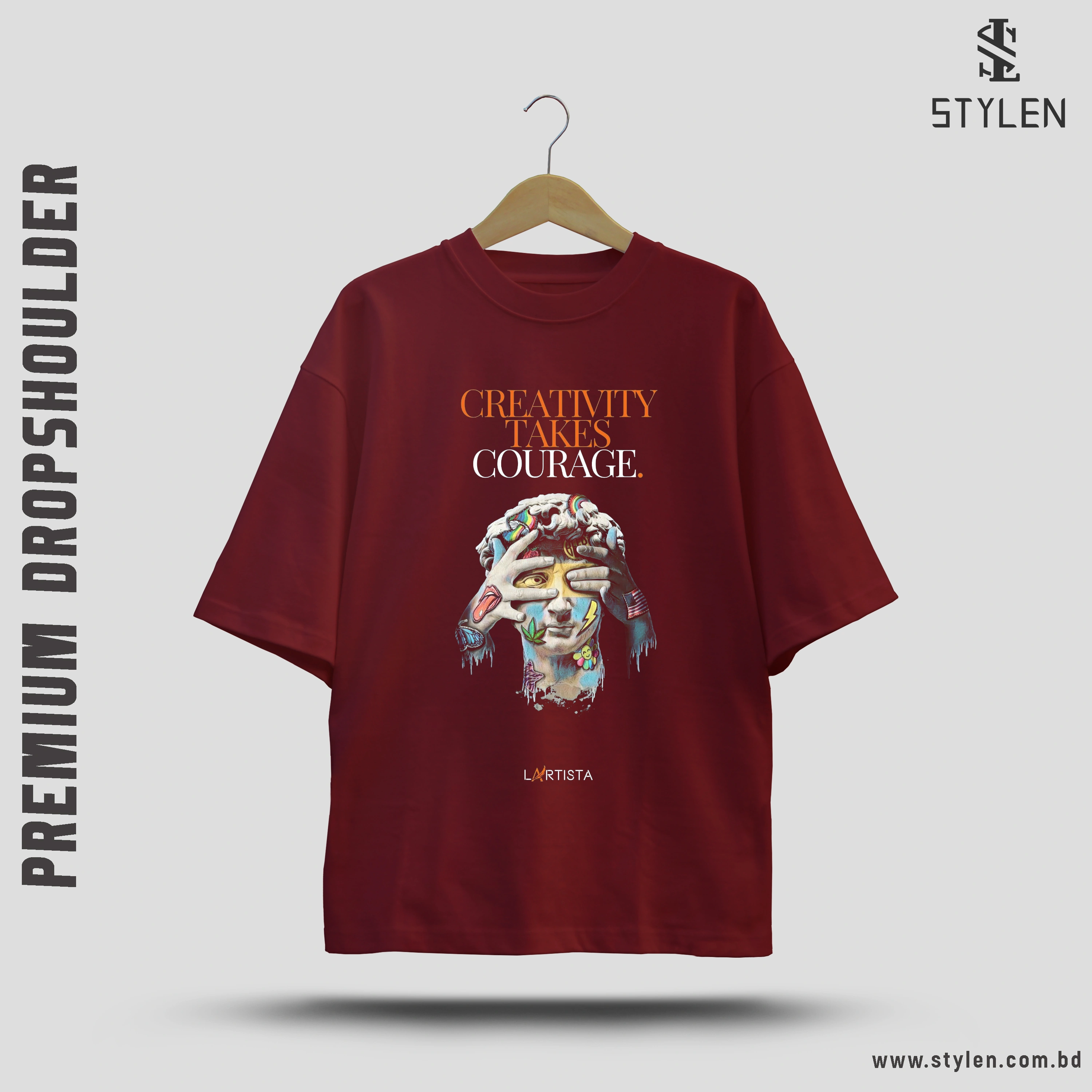 PRINTED DROP SHOULDER